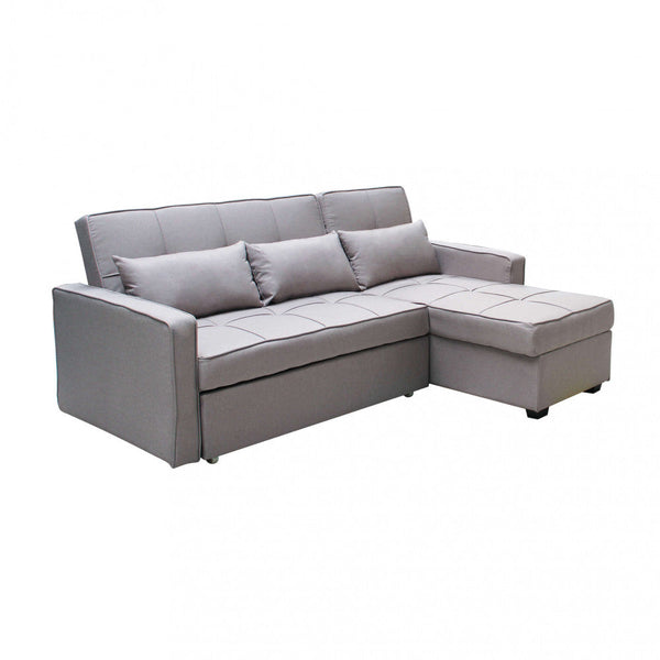 Cedric Schlafsofa 208 x 87/145 x 88 cm in grauem Stoff online