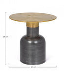 Tavolino Basso Ø41x39 cm in Acciaio