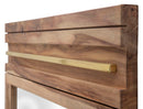 Specchio Elegant Sheesham 120x3x73 cm Legno e Specchio Naturale e Oro