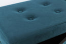 Baule Cassapanca Pouf Contenitore in Velluto Soriani Petrolio
