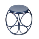 Sgabello Tondo in Metallo Ø35x45cm Tiny Blu