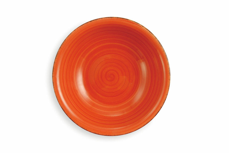 Set 6 Piatti Fondi Ø21,5x5,5 cm in Gres Villa d'Este Home Tivoli New Baita Arancioni