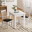 Tavolo Allungabile per 4-6 Persone 140x80x77,5 cm in Truciolato e Acciaio Bianco Effetto Legno      