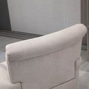 Poltrona d'Arredo in Stile Nordico con Braccioli 79x78x87 cm in Legno e Poliestere Grigio e Marrone