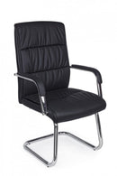 Set 2 Sedie Poltrone Attesa 58x60,5x101,5h cm da Ufficio Sydney Nero 