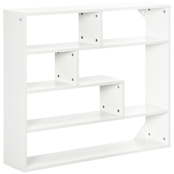 sconto Wandbücherregal 4 Ebenen 94x19,5x80 cm aus weißem Holz
