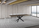 Tavolo Allungabile 160-264x90x77 cm Volantis Tortora Telaio Antracite 
