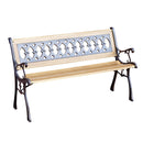 Panca da Giardino in Legno e Ghisa 124x53x74cm Vorghini James