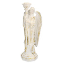 Angelo in Resina bianco oro con lanterna cm 15x11xh40