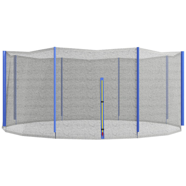 Rete di Protezione per Trampolini a 8 Pali con Ingresso con Cerniera Ø366x180 cm in PE Nero e Blu online