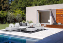 Tavolino da Salotto 120x75x36 cm in Alluminio Ridley Bianco