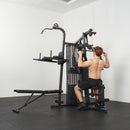 Palestra Multifunzione 250x183x213 cm con Sistema a Pulegge Panca Regolabile Pacco Pesi 69 kg e Cavi in Acciaio Nero      