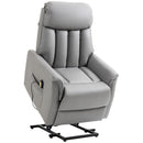Poltrona Alzapersona Elettrica 80x94x104 cm in Similpelle Grigio