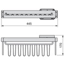 Portacravatte Laterale Estraibile per Anta Chiusura Soft in Alluminio e Plastica Emuca Moka