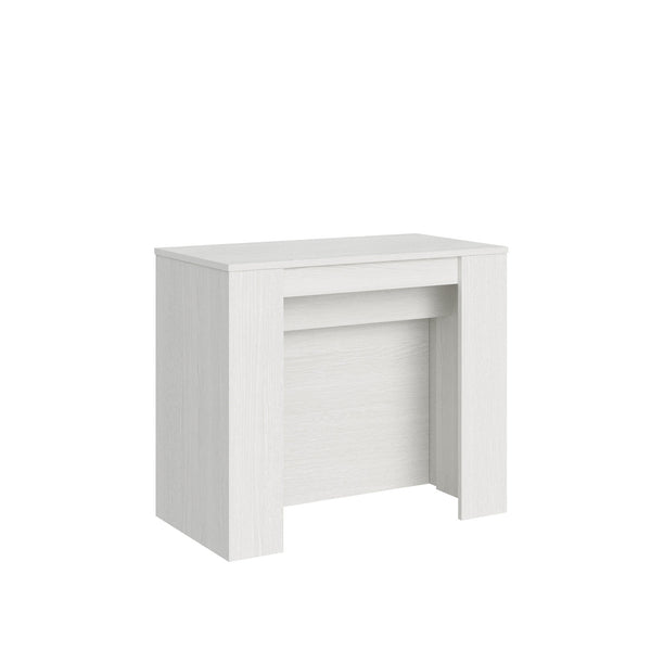 Consolle Allungabile 90-296x48x77 cm in Nobilitato Bianco prezzo