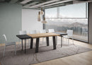 Tavolo Allungabile 140/240x90 cm Svalen Rovere Scortecciato Gambe Antracite      