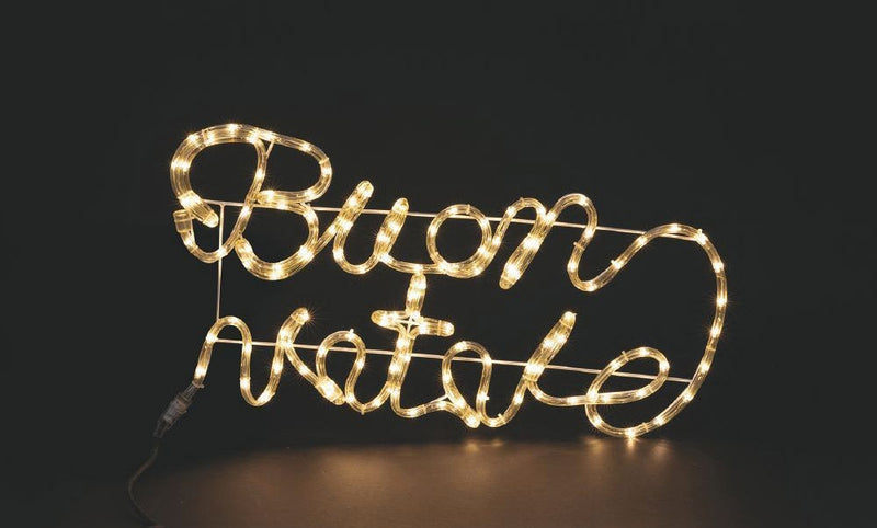 Insegna Luminosa Buon Natale 120 Luci 65x35 cm Soriani