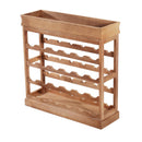 Cantinetta Portabottiglie 24 Alloggi in Legno 70x22.5x70 cm Naturale 