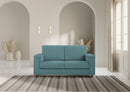 Divano 2 Posti 168x85x85 cm Marrak in Tessuto Petrolio