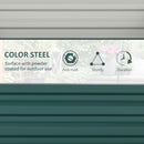 Letto per Orto Rialzato a Fondo Aperto con Rivestimento 120x120x30 cm in Acciaio Zincato Verde