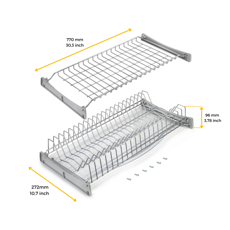 Scolapiatti da Cucina 800 mm in Acciaio Emuca Suprastar 