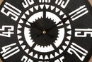 Orologio da Muro 3 Ingranaggi 93x3x74 cm in Ferro e MDF Marrone