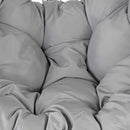 Dondolo Pensile da Giardino con cuscino Ø108x198 cm Amirantes grigio