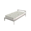 Topper Singolo 80x190 cm Memory Sfoderabile Fodera Aloe con Elastici in Poliestere Bianco