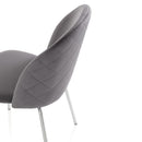 Set 2 Sedie 45x47x85 cm in Velluto Grigio