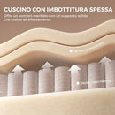 Sedia Gaming Ergonomica Massaggiante 70,5x73x127,5-137,5 cm con Cuscino Lombare in Tessuto Grigio      