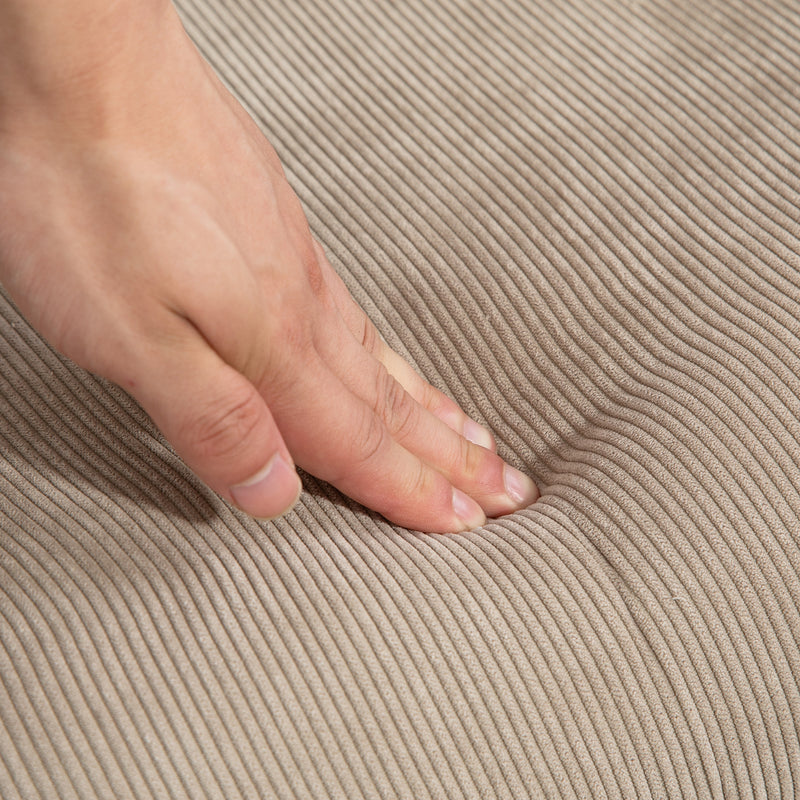 Poltrona con Poggiapiedi Design Moderno 72x80x101 cm in Tessuto Effetto Velluto Marrone Chiaro  