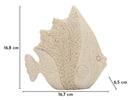 Decorazione Pesce Sand 16,7x6,5x16,8 cm in Resina Beige      