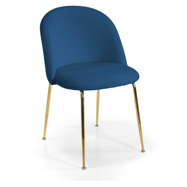 Sedia Sammi 50x57xh47/77,5 cm in Tessuto Velluto Blu/Oro acquista