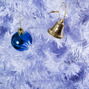 Albero di Natale Artificiale 150 cm 680 Rami Addobbato Bianco 