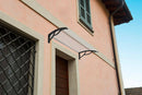 Pensilina Tettoia 80x120 cm in Policarbonato Pieno 3mm Trasparente 