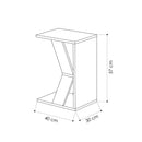 Tavolino da divano  porta computer 30x40x57 cm Naze bianco