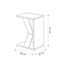 Tavolino da divano  porta computer 30x40x57 cm Naze tortora