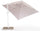 Dezentraler Gartenschirm 3x4m aus Aluminium und sensograuem Polyester