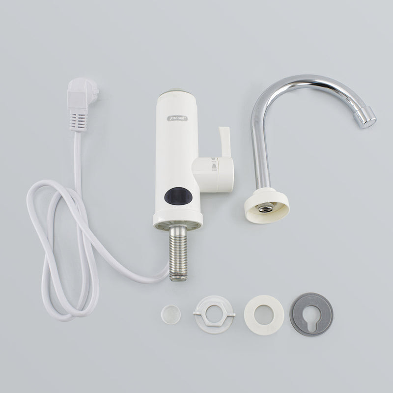 Rubinetto Elettrico per Acqua Calda 21x41 cm Riscaldamento Istantaneo con Display Temperatura