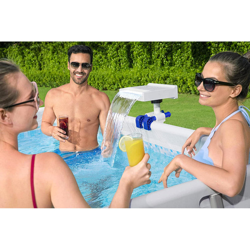 Cascata di Acqua con Luci a LED Rilassante per Piscina Bestway Flowclear 58619