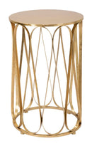 Tavolinetto Venice Ø37x58 cm in Ferro Oro