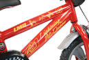 Bicicletta per Bambini 12" Disney Cars Freno Caliper e Stabilizzatori in Acciaio Hi-Ten Rosso