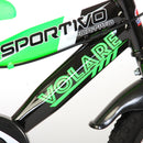 Bicicletta per Bambini 12" Stabilizzatori e Freni Caliper Verde   