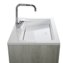 Mobile Lavatoio Sospeso Vasca Zeus in MineralMarmo Apertura a Cassettone 80x48x50 cm Olmo Bianco