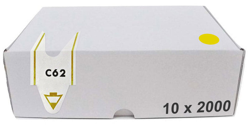 Confezione da 20000 Tickets per Distributore a Chiocciola Lettera + 2 Cifre Visel Gialli