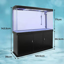 Acquario 143,5x120,5x39 cm 300 Litri con Mobile Nero