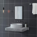 Specchio da Parete Rettangolare  40x60 cm in Vetro e MDF Nero      