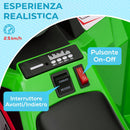 Quad Elettrico per Bambini 6V con Rimorchio Pedale Marce Avanti e Indietro Verde      