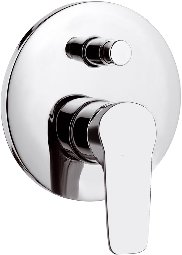 sconto Einbau-Einhebel-Mischbatterie mit Mariani-Umstellung aus Messing, verchromt