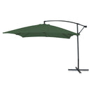 Ombrellone Lampara da Giardino Palo Laterale 300x200 cm in Acciaio e Poliestere Verde Kios      